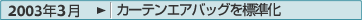 2003年3月：カーテンエアバッグを標準化
